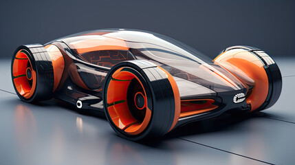 Wall Mural - AI-generated concept cars showcasing futuristic transportation designs.