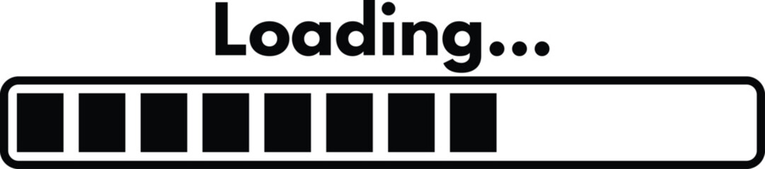 Poster - Loading bar icon vector . Progress loading bar symbol