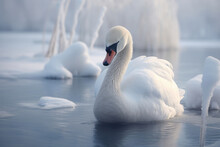 Arctic Swan In The Winter