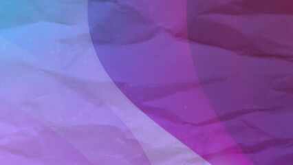 Poster - Animation of purple and blue circles moving on crumpled white paper