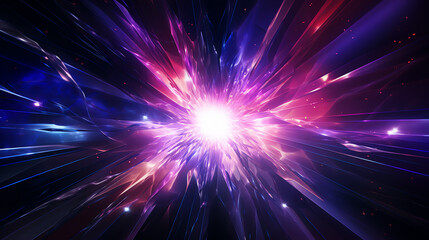 Wall Mural - shattered cosmos abstract pink cosmic energy background. generative ai