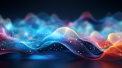 abstract minimal curvy wavy networking background, minimal background style, colorful modern lines b