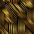 tapeta złote drobne metaliczne linie na czarnym tle  - wallpaper seamless endless pattern gold metallic lines on a black background - AI Generated
