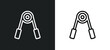 grip icon isolated in white and black colors. grip outline vector icon from gym and fitness collection for web, mobile apps and ui.