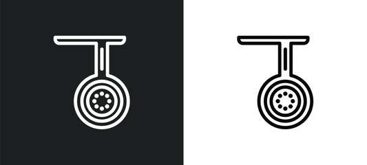 Wall Mural - tire icon isolated in white and black colors. tire outline vector icon from gym equipment collection for web, mobile apps and ui.