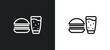 food icon isolated in white and black colors. food outline vector icon from health collection for web, mobile apps and ui.