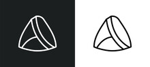 Samosa Icon Isolated In White And Black Colors. Samosa Outline Vector Icon From India And Holi Collection For Web, Mobile Apps And Ui.