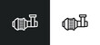 pump icon isolated in white and black colors. pump outline vector icon from industry collection for web, mobile apps and ui.
