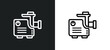 meat grinder icon isolated in white and black colors. meat grinder outline vector icon from kitchen collection for web, mobile apps and ui.