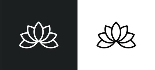 Wall Mural - buddhism icon isolated in white and black colors. buddhism outline vector icon from religion collection for web, mobile apps and ui.