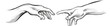 © doom.ko - Creation of adam Michelangelo vector hands