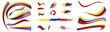 © doom.ko - Colombia flag set elements, vector illustration on a white background