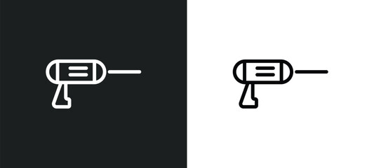 driller icon isolated in white and black colors. driller outline vector icon from electrian connections collection for web, mobile apps and ui.