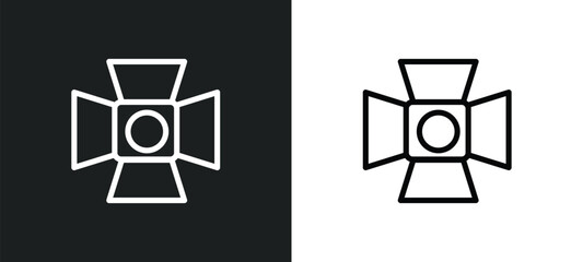 Canvas Print - music spotlight icon isolated in white and black colors. music spotlight outline vector icon from music collection for web, mobile apps and ui.