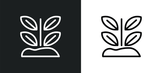Wall Mural - farming icon isolated in white and black colors. farming outline vector icon from nature collection for web, mobile apps and ui.