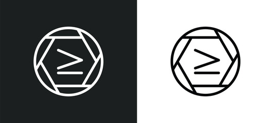 is greater than icon isolated in white and black colors. is greater than outline vector icon from signs collection for web, mobile apps and ui.