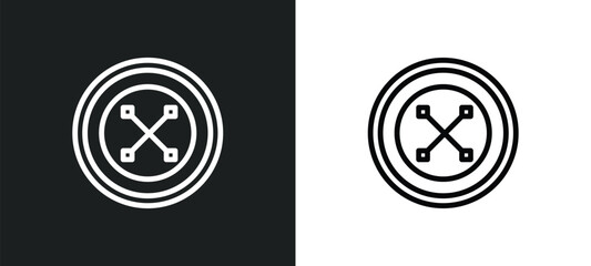 Canvas Print - gods guidance icon isolated in white and black colors. gods guidance outline vector icon from zodiac collection for web, mobile apps and ui.