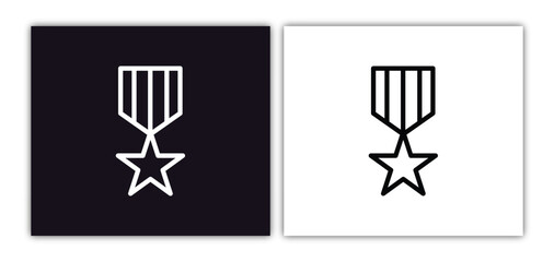Canvas Print - veteran icon isolated in white and black colors. veteran outline vector icon from army and war collection for web, mobile apps and ui.