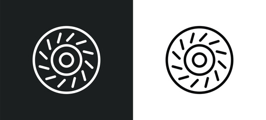 Wall Mural - car clutch icon isolated in white and black colors. car clutch outline vector icon from car parts collection for web, mobile apps and ui.