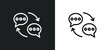 translate icon isolated in white and black colors. translate outline vector icon from multimedia collection for web, mobile apps and ui.