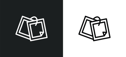 Wall Mural - two post it icon isolated in white and black colors. two post it outline vector icon from other collection for web, mobile apps and ui.