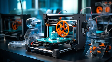 Model machine printer three-dimensional technology printing plastic 3d concept design engineering