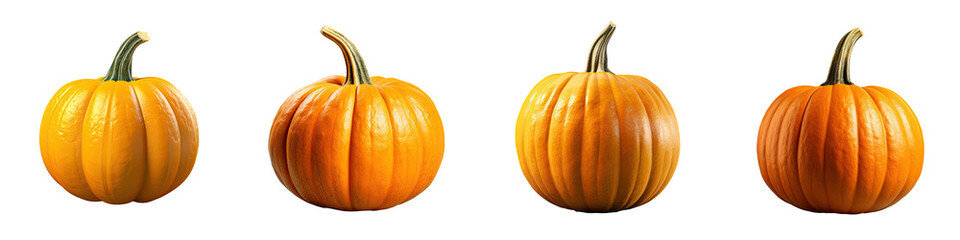 Wall Mural - Fresh pumpkin half isolated on a transparent background