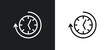 © Premium Art - time passing icon isolated in white and black colors. time passing outline vector icon from productivity collection for web, mobile apps and ui.