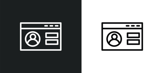 Sticker - login icon isolated in white and black colors. login outline vector icon from programming collection for web, mobile apps and ui.