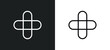 celtic cross icon isolated in white and black colors. celtic cross outline vector icon from religion collection for web, mobile apps and ui.