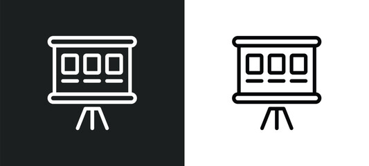 Wall Mural - whiteboard icon isolated in white and black colors. whiteboard outline vector icon from seo & web collection for web, mobile apps and ui.