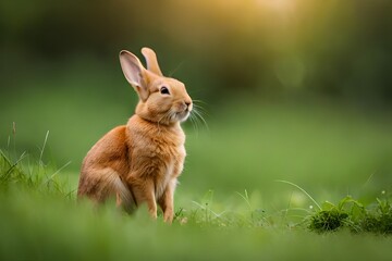 Canvas Print - rabbit in the grass