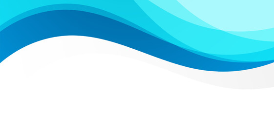 Abstract blue and white business wave banner background