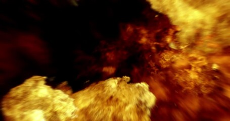 Wall Mural - intense fireballs and explosions on black background. flames moving forward. 4k vfx element.