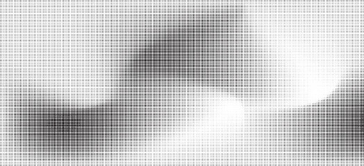 Poster - Halftone gradient. Subtle halftone vector texture overlay. Smooth black and white dotted halftone background.