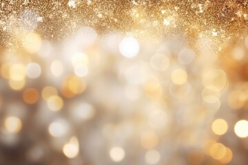Poster - Defocused festive background with gold glitter