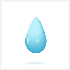 Wall Mural - blue water drop 3d icon design