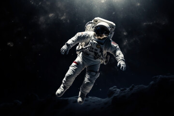 Wall Mural - astronaut over the planet. generative ai