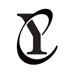 Wall Mural - letter y c logo