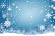 © David Irlweg - Blue background with snow flakes. Christmas card concept. Copy space