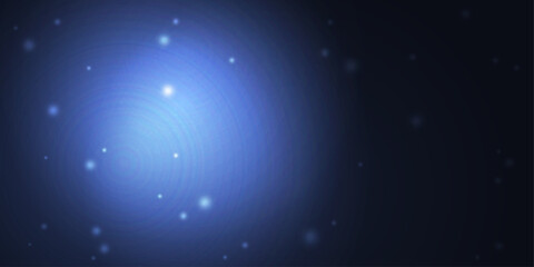 Poster - Blue cosmic surface with rare twinkling stars. Abstract space canvas.