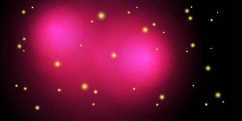 Poster - Pink cosmic surface with rare twinkling stars. Abstract space canvas.