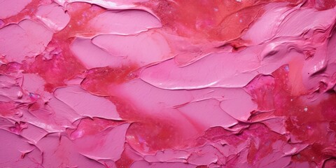 Pink lipstick or lip gloss wide texture as cosmetic background, makeup and beauty cosmetics product for luxury brand, holiday flatlay backdrop or abstract wall art and paint strokes.