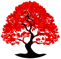 red tree clipart