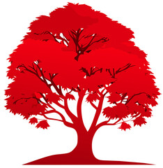 Wall Mural - red tree clipart
