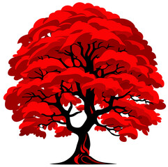 Wall Mural - red tree clipart