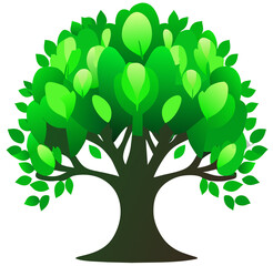 Wall Mural - tree with leaves