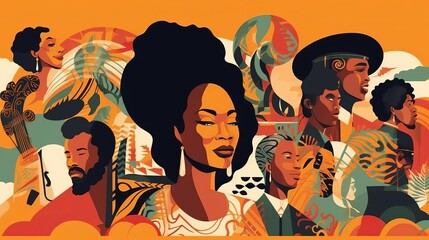 Wall Mural - black history month, Generative ai