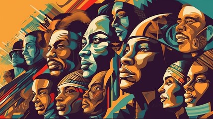 Wall Mural - black history month, Generative ai