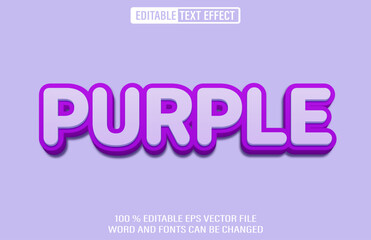 Aufkleber - Purple editable text effect 3d style template